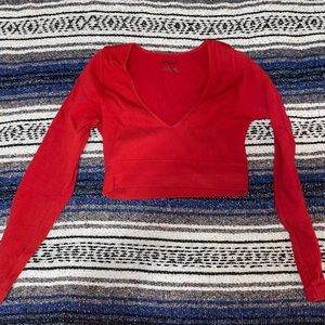 Garage basic cropped ribbed top